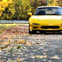 Yellow 1993 Mazda RX-7 on Black CCW Classic