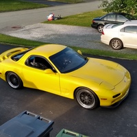 Yellow 1993 Mazda RX-7 on Black CCW Classic
