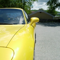 Yellow 1993 Mazda RX-7 on Black CCW Classic