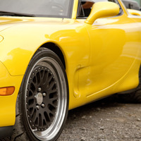 Yellow 1993 Mazda RX-7 on Black CCW Classic