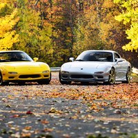Yellow 1993 Mazda RX-7 on Black CCW Classic