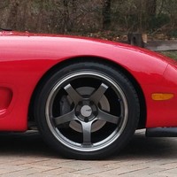 Red 1993 Mazda RX-7 on Gray Advan Racing GT