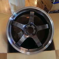 Red 1993 Mazda RX-7 on Gray Advan Racing GT