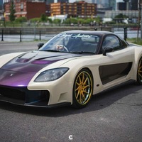 Beige 1992 Mazda RX-7 on Gold Avant Garde F231