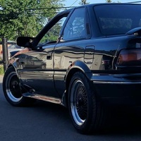 Black 1989 Toyota Corolla Gts on Black Enkei Enkei92
