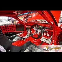 Red 1994 Mazda RX-7 on Gold Mazdaspeed MS-01