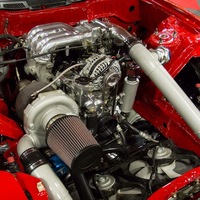 Red 1994 Mazda RX-7 on Gold Mazdaspeed MS-01