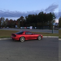Red 1992 Mazda RX-7 on Gray Rays Jdm