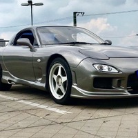 Gray 1993 Mazda RX-7 on Silver/Chrome Desmond RegaMaster