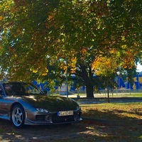 Gray 1993 Mazda RX-7 on Silver/Chrome Desmond RegaMaster