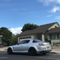 Silver/Chrome 2009 Mazda RX-8 on Black Enkei Raijin