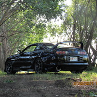 Black 1994 Toyota Supra on Gray WedsSport SA-10R