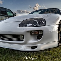 White 1993 Toyota Supra on Gray DPE CS5 Solid