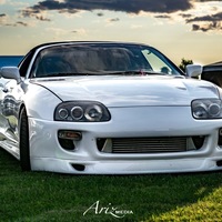 White 1993 Toyota Supra on Gray DPE CS5 Solid
