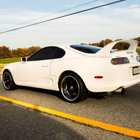 White 1998 Toyota Supra on Black SSR Werfen GT-03