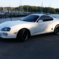 White 1998 Toyota Supra on Black SSR Werfen GT-03