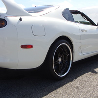 White 1998 Toyota Supra on Black SSR Werfen GT-03