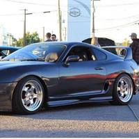 Gray 1993 Toyota Supra on Silver/Chrome Varrstoen ES6