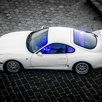 White 1996 Toyota Supra on Silver/Chrome Ultralite Nurburgring