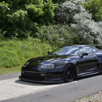 Black 1995 Toyota Supra on Black Weds Kranze LXZ