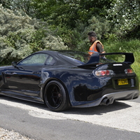 Black 1995 Toyota Supra on Black Weds Kranze LXZ