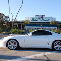 White 1997 Toyota Supra on Silver/Chrome Advan Racing TCIII