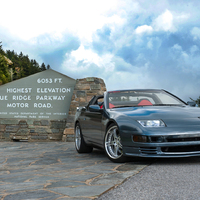 Gray 1990 Nissan 300ZX on Silver/Chrome SSR Werfen GT-03