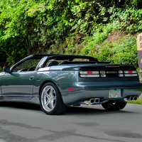 Gray 1990 Nissan 300ZX on Silver/Chrome SSR Werfen GT-03