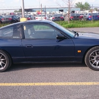 Blue 1992 Nissan 200SX on Silver/Chrome XXR 527