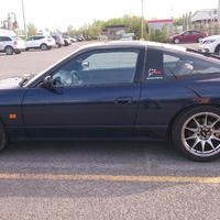 Blue 1992 Nissan 200SX on Silver/Chrome XXR 527