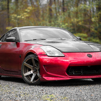 Red 2004 Nissan 350Z on Bronze Cosmis S1