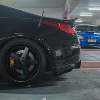 Black 2005 Nissan 350Z on Black XXR 968