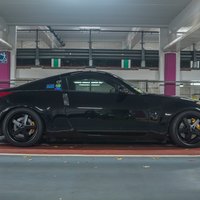 Black 2005 Nissan 350Z on Black XXR 968