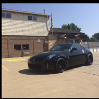 Black 2005 Nissan 350Z on Black Varrstoen ES2
