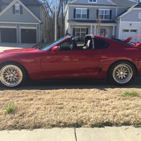 Red 1993 Toyota Supra on Silver/Chrome CCW Classic