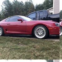 Red 1993 Toyota Supra on Silver/Chrome CCW Classic