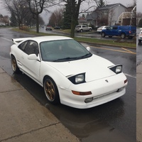 White 1994 Toyota MR2 on Gold Nismo LM GT2