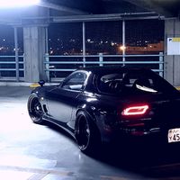 Purple 1992 Mazda RX-7 on Black Work Meister M1 3P