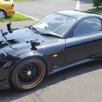 Purple 1992 Mazda RX-7 on Black Work Meister M1 3P