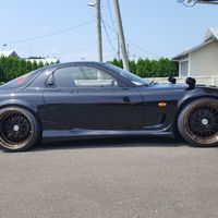 Purple 1992 Mazda RX-7 on Black Work Meister M1 3P