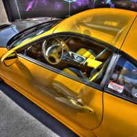 Yellow 1994 Toyota Supra on Gray Work Meister S1R