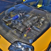 Yellow 1994 Toyota Supra on Gray Work Meister S1R