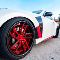 White 2012 Nissan 370Z on Red Platinum Design Forged D-57