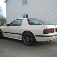 White 1986 Mazda RX-7 on Bronze 5zigen FN01R-C