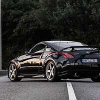 Black 2005 Nissan 350Z on Silver/Chrome Nismo LM GT4