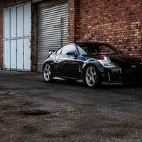 Black 2005 Nissan 350Z on Silver/Chrome Nismo LM GT4