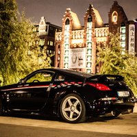 Black 2005 Nissan 350Z on Silver/Chrome Nismo LM GT4