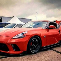 Red 2016 Nissan 370Z on Bronze Work Meister S1 3P