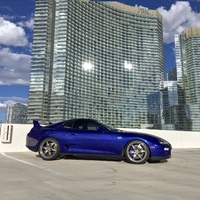 Blue 1997 Toyota Supra on Gray HRE 546R