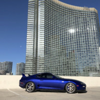 Blue 1997 Toyota Supra on Gray HRE 546R
